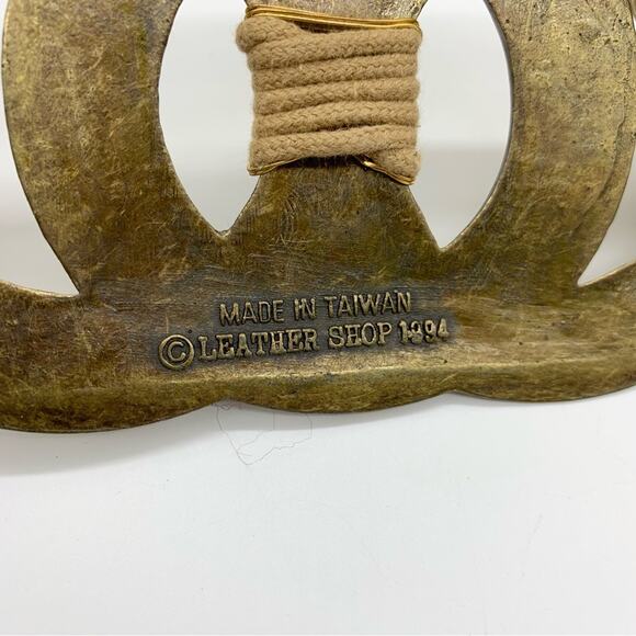 Vintage 90's Leather Shop Retro Boho Metalwork Rope Belt -Festival Grunge Hippie - Picture 6 of 7